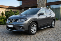 Nissan X-trail T32/Rogue 2014-2021 гг. Боковые пороги RedLine V1 (2 шт., алюминий) фото 1