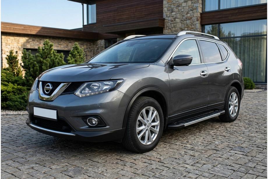 Nissan X-trail T32/Rogue 2014-2021 гг. Боковые пороги RedLine V1 (2 шт., алюминий) Image