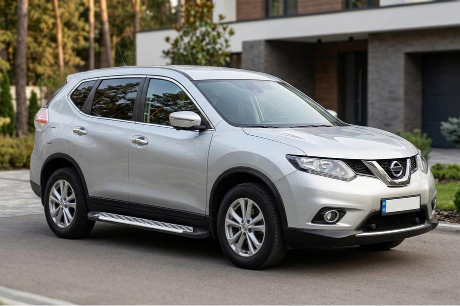 Nissan X-trail T32/Rogue 2014-2021 гг. Боковые Подножки Line (2 шт., Алюминий) Image