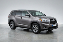 Toyota Highlander 2013-2019 гг. Боковые Подножки Duru (2 шт., Алюминий) фото 1