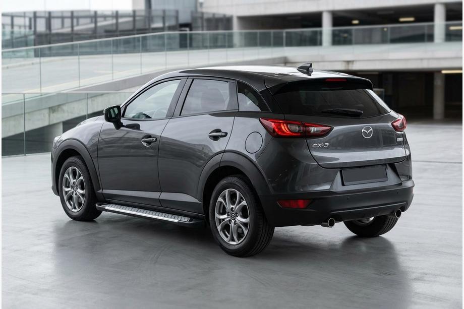 Mazda CX-3 2015- гг. Боковые пороги Allmond Grey (2 шт., алюминий) Image
