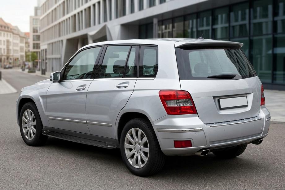 Mercedes GLK class X204 2008-2015 гг. Боковые Подножки Allmond Black (2 шт., Алюминий) Image