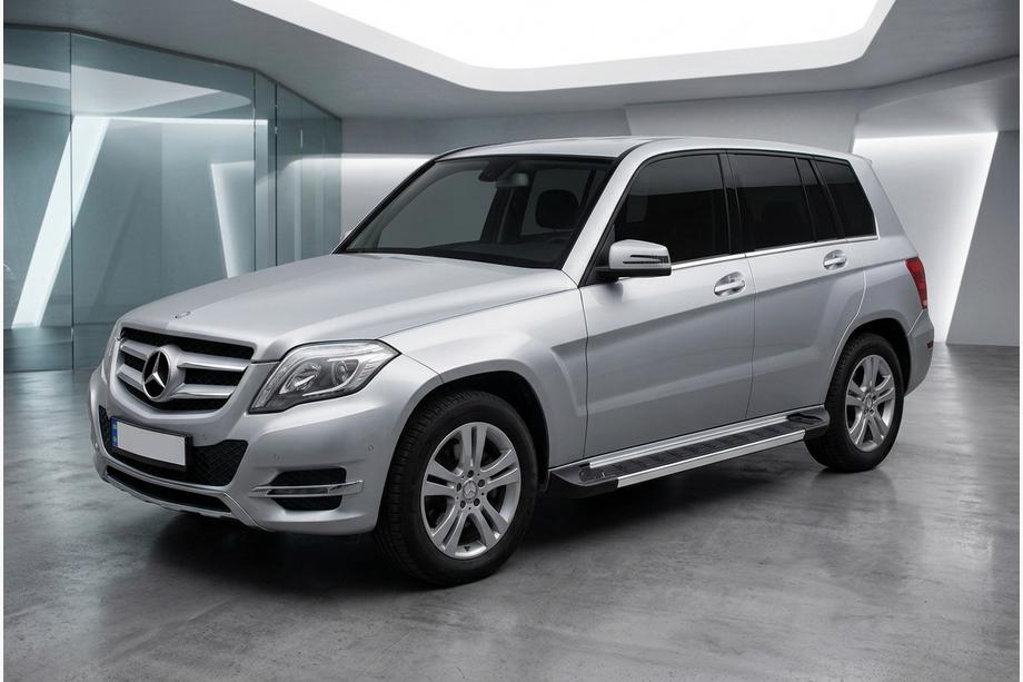 Mercedes GLK class X204 2008-2015 гг. Боковые пороги RedLine V1 (2 шт., алюминий) Фото 1