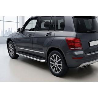 Боковые Подножки Maydos V1 (2 шт., Алюминий и Нержавейка) Mercedes GLK class X204 2008-2015 гг. фото 1
