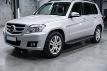 Mercedes GLK class X204 2008-2015 гг. Боковые пороги Bosphorus Black (2 шт., алюминий) фото 1
