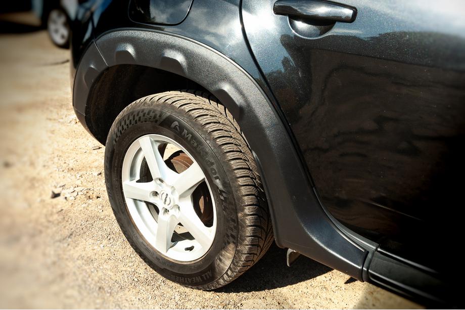 Renault Duster 2008–2017 гг. Расширители арок с выступами (8 шт, ABS) Фото 8