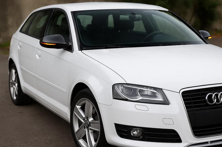 Audi A3 2003-2012 гг. Накладки на Зеркала 2008-2012 (2 шт., Карбон) Image