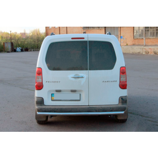 Задняя защита (нержавейка) Citroen Berlingo 2008-2018 гг. фото 2