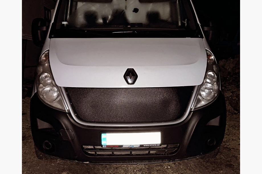 Renault Master 2011-2023 гг. Зимняя решетка (2010-2014, верхняя) Глянцевая Фото 2