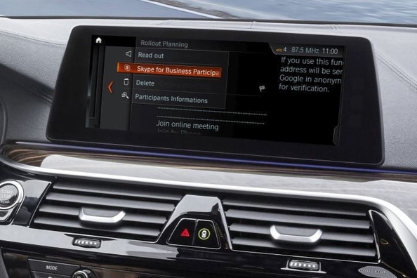 Автомобили BMW получат пакет программ Skype for Business
