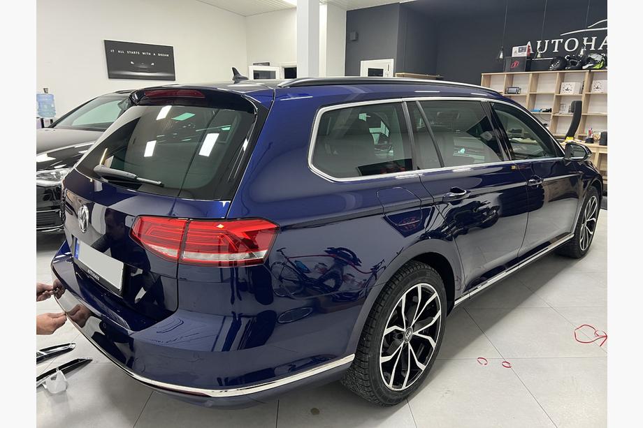 Volkswagen Passat B8 2015-2023 гг. Накладка на задний бампер из нержавеющей стали SD/SW (3 шт) Carmos - Турецкая Нержавеющая Сталь Фото 4