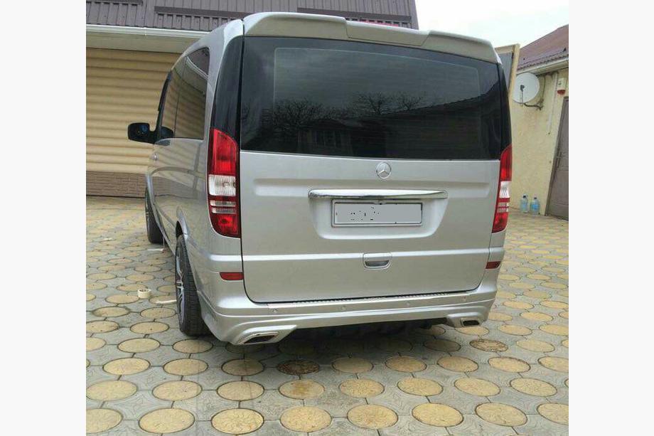 Mercedes Viano 2004-2014 гг. Накладка на задний бампер AMG (грунт под покраску) Фото 5