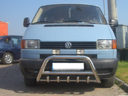 Volkswagen T4 Transporter 1990-2003 гг. Кенгурятник WT003 60мм Нержавейка 50мм, с надписью фото 8