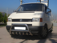 Volkswagen T4 Transporter 1990-2003 гг. Кенгурятник WT003 60мм Нержавейка 50мм, с надписью фото 9