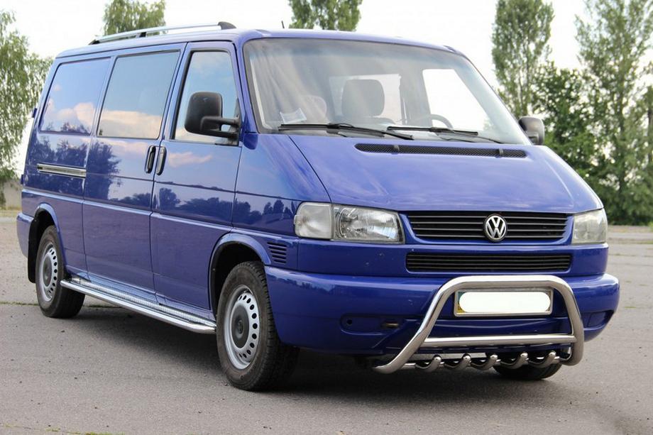 Volkswagen T4 Transporter 1990-2003 гг. Кенгурятник WT003 60мм Нержавейка 60мм, без надписи Фото 4