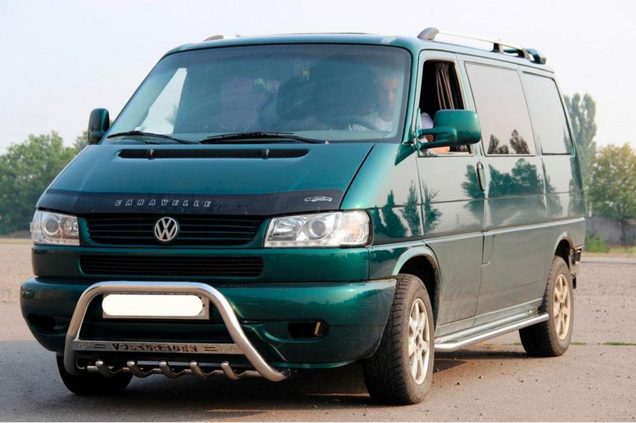 Volkswagen T4 Transporter 1990-2003 гг. Кенгурятник WT003 60мм Нержавейка 60мм, без надписи Фото 12