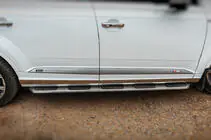 Audi Q7 2015–2026 гг. Боковые Подножки OEM V1 (2 шт., Алюминий) фото 4