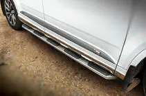 Audi Q7 2015–2026 гг. Боковые Подножки OEM V1 (2 шт., Алюминий) фото 1