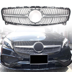 Mercedes A-class W176 2012-2018 гг. Передняя решетка Diamond Silver (2015-2018) фото 1