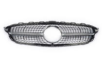 Mercedes C-class W205 2014-2021 гг. Передняя решетка Diamond Silver (для Avantgarde/AMG-Line/C43 AMG) 2018+, с камерой фото 10
