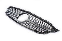 Mercedes C-class W205 2014-2021 гг. Передняя решетка Diamond Silver (для Avantgarde/AMG-Line/C43 AMG) 2018+, с камерой фото 9