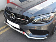 Mercedes C-class W205 2014-2021 гг. Передняя решетка Diamond Silver (для Avantgarde/AMG-Line/C43 AMG) 2018+, с камерой фото 16
