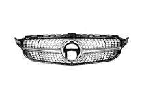 Mercedes C-class W205 2014-2021 гг. Передняя решетка Diamond Silver (для Avantgarde/AMG-Line/C43 AMG) 2018+, с камерой фото 11