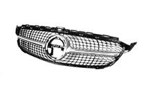 Mercedes C-class W205 2014-2021 гг. Передняя решетка Diamond Silver (для Avantgarde/AMG-Line/C43 AMG) 2018+, с камерой фото 13