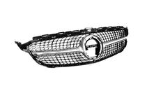 Mercedes C-class W205 2014-2021 гг. Передняя решетка Diamond Silver (для Avantgarde/AMG-Line/C43 AMG) 2018+, с камерой фото 15