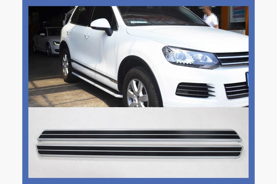 Volkswagen Touareg 2010-2018 гг. Боковые пороги в оригинальном стиле V2 (2 шт., Алюминий) Фото 3