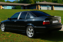 BMW 3 серия E36 1990-2000 гг. Хром накладки на стойки (нерж. сталь) фото 1