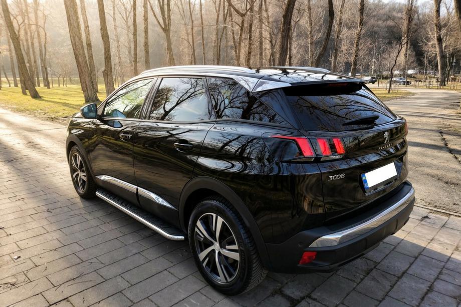 Peugeot 3008 2016-2023 гг. Боковые Подножки Maydos V1 (2 шт., Алюминий и Нержавейка) Image