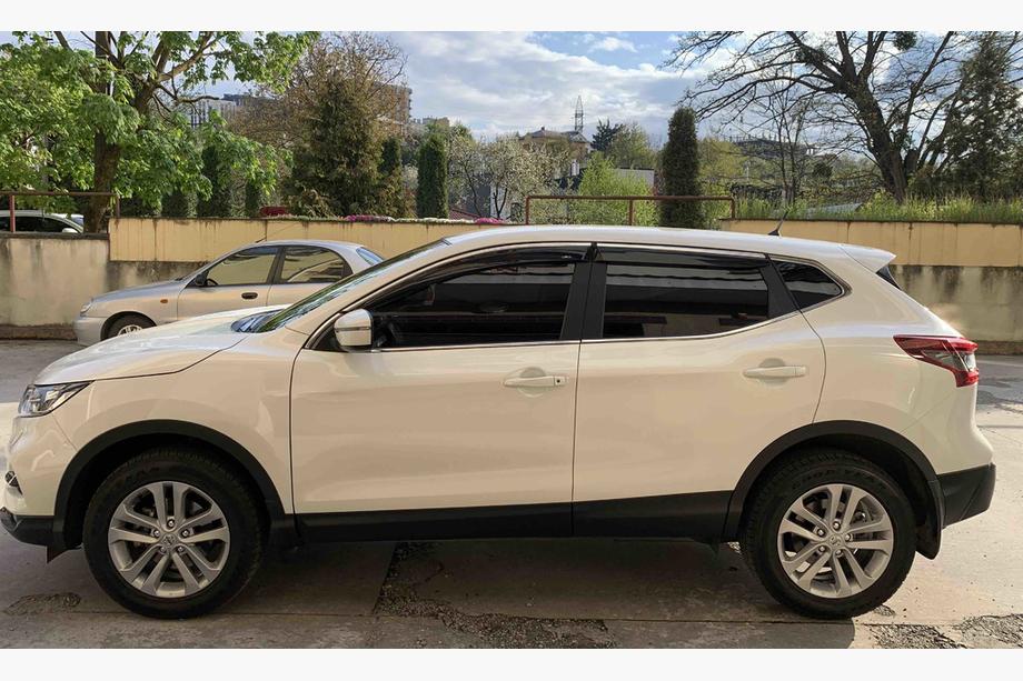Nissan Qashqai 2014-2021 гг. Ветровики с хромированным молдингом (Niken, 4 шт) Фото 3
