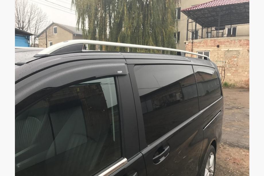 Mercedes Viano 2004-2014 гг. Серые рейлинги Skyport (цельнометаллические) Фото 2