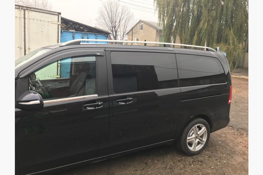 Mercedes Viano 2004-2014 гг. Серые рейлинги Skyport (цельнометаллические) Фото 3