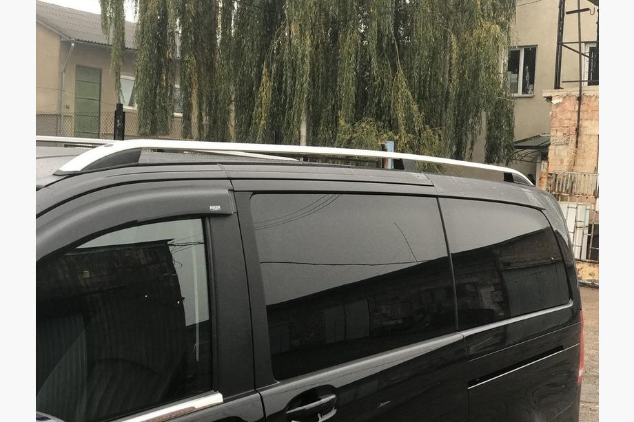 Mercedes Viano 2004-2014 гг. Серые рейлинги Skyport (цельнометаллические) Фото 5