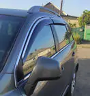 Chevrolet Captiva 2006-2019 гг. Ветровики с хромированным молдингом (4 шт, Niken) фото 4