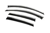 Chevrolet Captiva 2006-2019 гг. Ветровики с хромированным молдингом (4 шт, Niken) фото 10