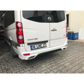 Накладка на задний бампер V2 (грунт под покраску) Mercedes Sprinter W906 2006–2018 гг. фото 1