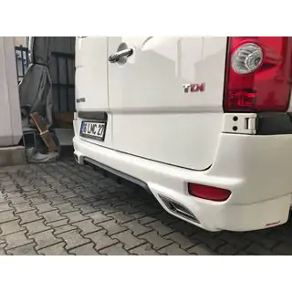 Накладка на задний бампер V2 (грунт под покраску) Mercedes Sprinter W906 2006–2018 гг. фото 2