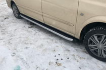 Mercedes Vito/V-class W447 2014- гг. Боковые пороги Fullmond (2 шт., алюминий) фото 6