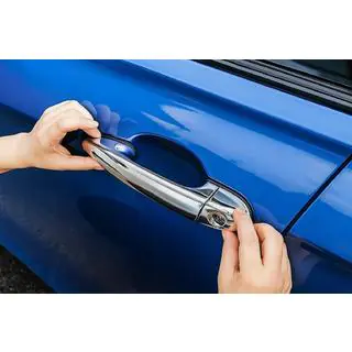 Хромированные Накладки на Ручки Дверей (4 шт, Нержавейка) BMW 5 серия E60/E61 2003-2010 гг. фото 3