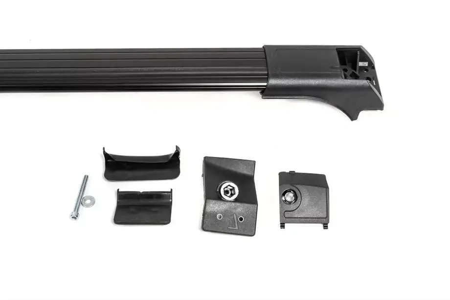 Range Rover Evoque 2012-2018 гг. Поперечины на рейлинги без замка Flybar V1 (2 шт) до 140 см, черный Фото 9