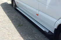 Mercedes Sprinter W906 2006–2018 гг. Боковые Подножки Allmond Grey (2 шт., Алюминий) фото 1