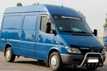 Mercedes Sprinter W901/902/903/904/905 1995–2006 гг. Кенгурятник WT004 (нержавейка) фото 4
