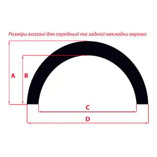 Расширители арок 2006-2013 (короткая база, 4 шт, черные) фото 3