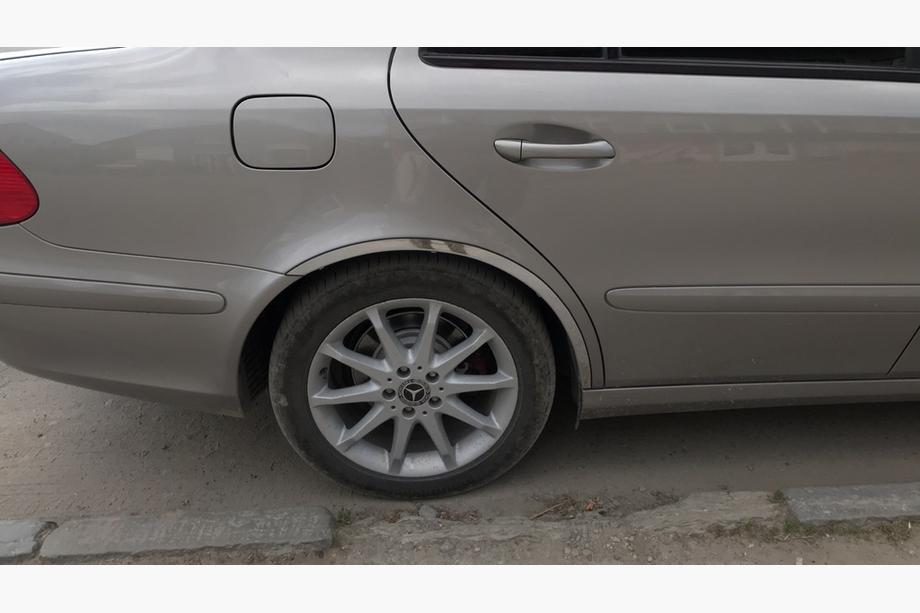 Mercedes E-class W211 2002-2009 гг. Накладки на арки (4 шт, нержавейка) Фото 3