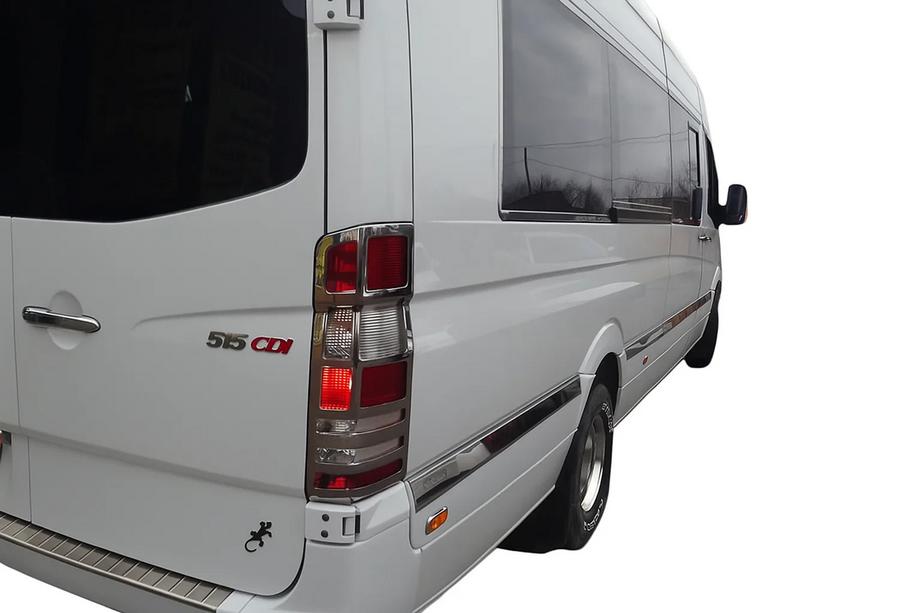 Mercedes Sprinter W906 2006–2018 гг. Хромированные Накладки на Задние Фонари (2 шт, Нержавейка) Image