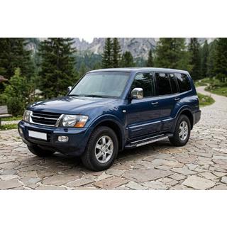 Боковые пороги RedLine V1 (2 шт., алюминий) Mitsubishi Pajero Wagon III 1999-2006 гг. фото 1