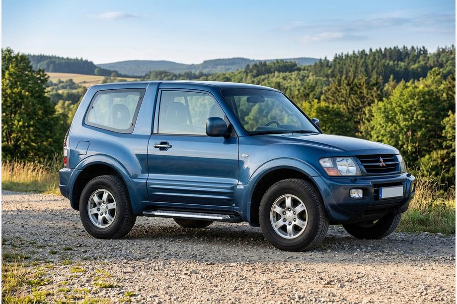 Mitsubishi Pajero Wagon III 1999-2006 гг. Боковые Подножки Line (2 шт., Алюминий) Image